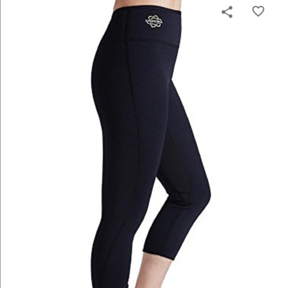 Zaggora S black fat burn slimming neoprene capri